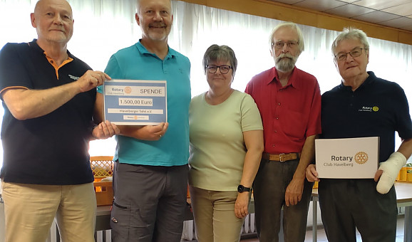 Rotary Clubs unterstützen Neustart der Havelberger Tafel mit 1.500 Euro